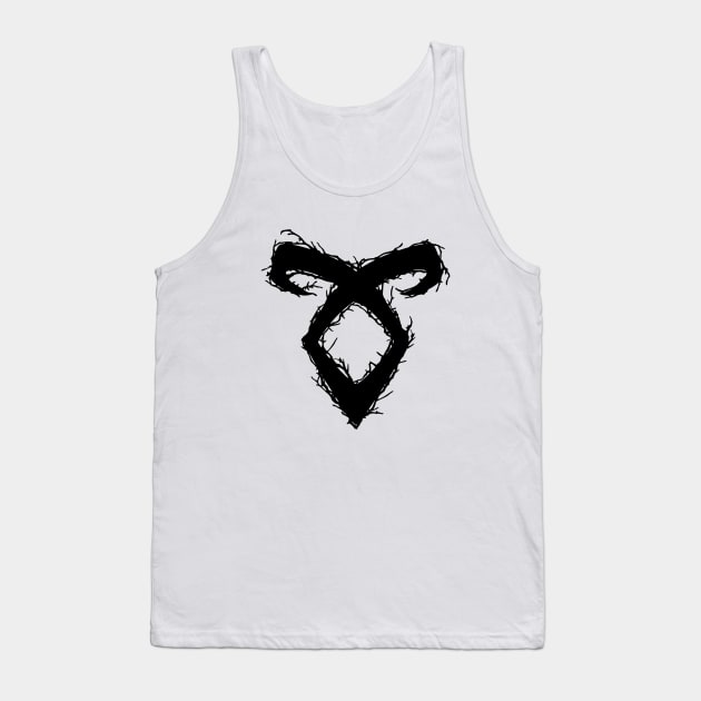 Shadowhunters rune / The mortal instruments - Angelic rune with branches (black) - Clary, Alec, Jace, Izzy, Magnus - Malec Tank Top by Vane22april